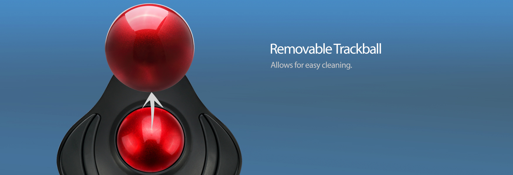 Wireless Programmable Ergonomic Trackball Mouse - UK Adesso